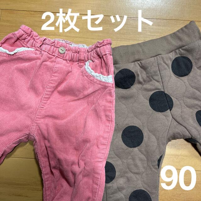 西松屋(ニシマツヤ)のズボン　2枚セット　90 キッズ/ベビー/マタニティのキッズ服女の子用(90cm~)(パンツ/スパッツ)の商品写真