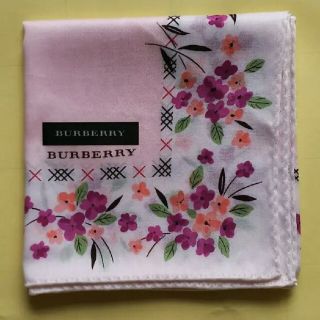 バーバリー(BURBERRY)のバーバリー ハンカチ 花柄 新品 未使用 シール付き(ハンカチ)