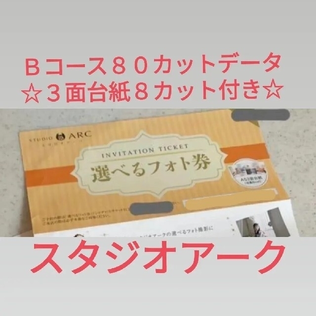 スタジオアーク studioarc Bコース 利用券 選べるフォト撮影 80-