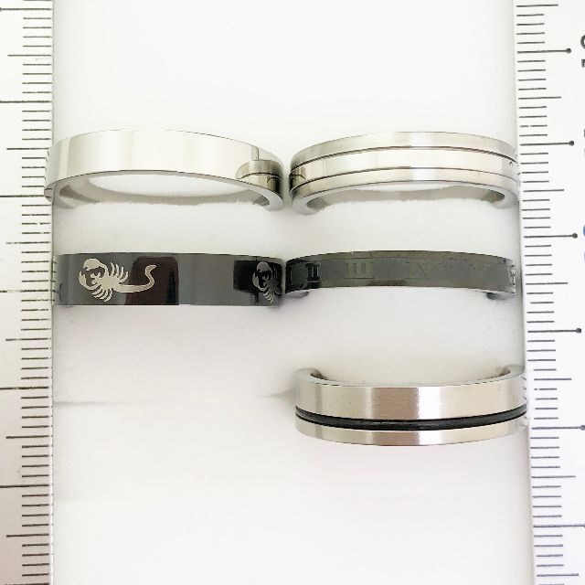 23号　サージカルステンレス　高品質　まとめ売り　指輪　ring531 メンズのアクセサリー(リング(指輪))の商品写真
