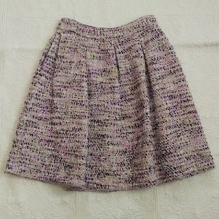 トッカ(TOCCA)のTOCCA スカート 0 S  SUGAR TWEED  パープル(ひざ丈スカート)