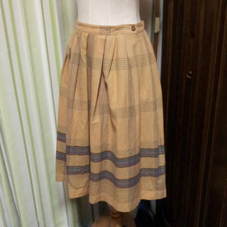 サマンサモスモス(SM2)のチェックのフレアースカート(ロングスカート)
