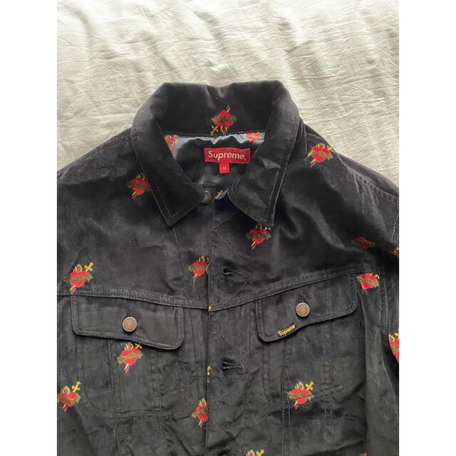 お得特価 Supreme - Supreme 17FW Velvet Trucker Jacket XL 黒の通販