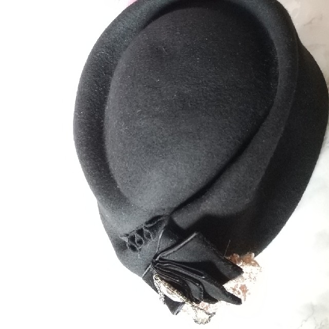 axes femme(アクシーズファム)のアクシーズファム　フェルト帽子　黒 レディースの帽子(ハット)の商品写真