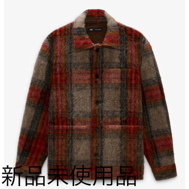 ☆新品未使用品☆ ウールミックスチェックシャツジャケット　ZARAのサムネイル