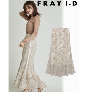 フレイアイディー(FRAY I.D)のFRAY I.D 2021ss レースナロー切替スカート(ロングスカート)
