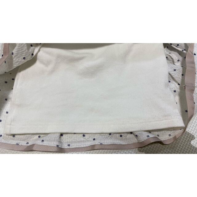 petit main(プティマイン)のプティマイン ビスチェドッキングTシャツ 90 キッズ/ベビー/マタニティのキッズ服女の子用(90cm~)(Tシャツ/カットソー)の商品写真