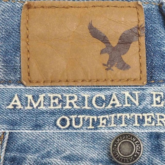 American Eagle(アメリカンイーグル)の専用アメリカンイーグル ビンテージハイライズ サイド切り替え テーパード デニム レディースのパンツ(デニム/ジーンズ)の商品写真