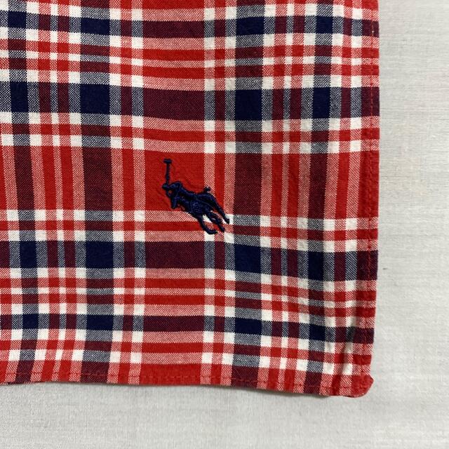 POLO RALPH LAUREN(ポロラルフローレン)のラルフローレン　大判　ハンカチ　未使用品　レッド　チェック　#1538 メンズのファッション小物(ハンカチ/ポケットチーフ)の商品写真