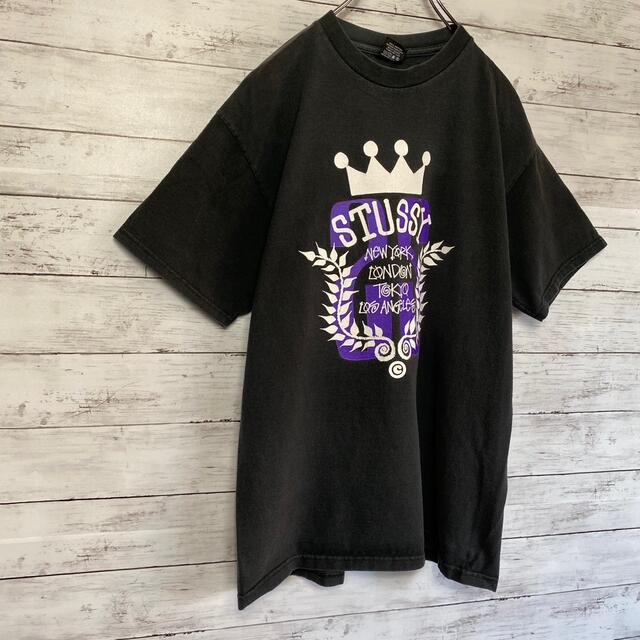 STUSSY(ステューシー)の【希少デザイン】ステューシー　クラウンプリントロゴ　Tシャツ　入手困難 メンズのトップス(Tシャツ/カットソー(半袖/袖なし))の商品写真