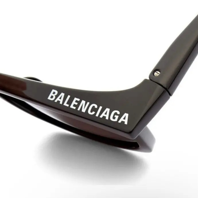 balenciaga ブラック　スクエア　サングラス　ロゴ　眼鏡　カラーレンズ