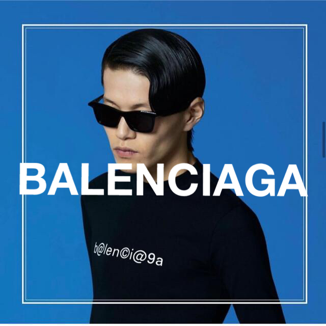 balenciaga ブラック　スクエア　サングラス　ロゴ　眼鏡　カラーレンズ 2