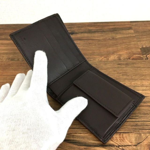 未使用品 GUCCI 二つ折り財布 233102 ダークブラウン 451 全商品が全国