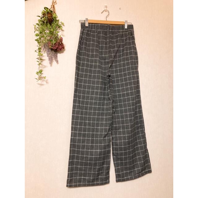 新品 チェックパンツ ストレートパンツ グレーの通販 by Koko|ラクマ
