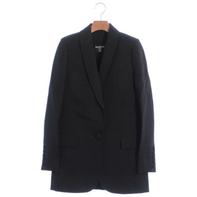 美品】BALMAIN バルマン テーラードジャケット 9号 黒 www.steaming