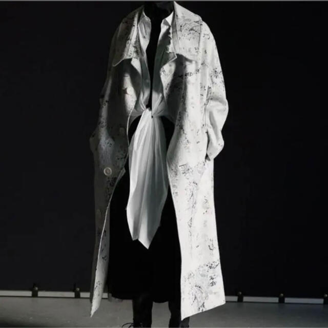 Y's - 希少 Y's ワイズ ホワイトジャガード コート yohji yamamotoの