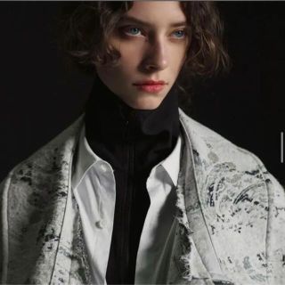 Y's - 希少 Y's ワイズ ホワイトジャガード コート yohji yamamotoの