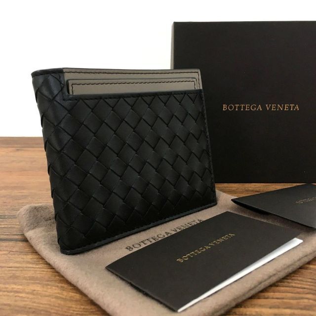 未使用品 BOTTEGA VENETA 二つ折り財布 カーフスキン 79-
