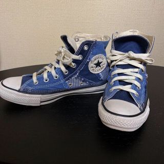 コンバース(CONVERSE)のコンバース ハイカット スニーカー　デニム　パッチワーク　美品　レア　24.5(スニーカー)