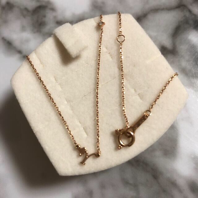 美品 4℃ ヨンドシー ハート ネックレス ピンクゴールド