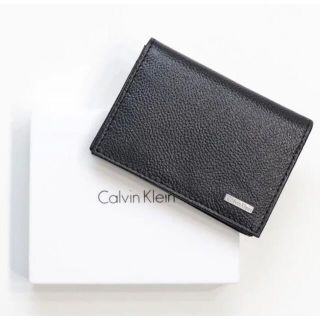 カルバンクライン(Calvin Klein)のカルバンクライン カードケース ブラック 二つ折り 名刺入れ 大容量 人気(名刺入れ/定期入れ)