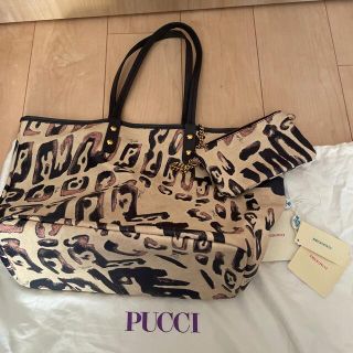 エミリオプッチ(EMILIO PUCCI)のエミリオプッチ　トートバッグ　ベージュ　パープル(トートバッグ)