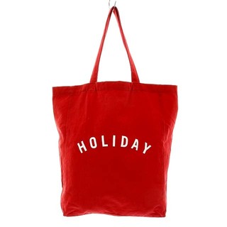 ホリデイ(holiday)のホリデイ アパルトモン取り扱い トートバッグ ハンドバッグ ロゴ 赤 白(トートバッグ)
