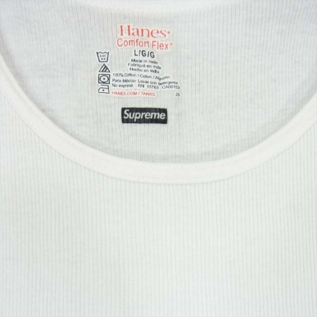 Supreme(シュプリーム)のシュプリーム タンクトップ Hanes ヘインズ タンクトップ ホワイト系 メンズのトップス(タンクトップ)の商品写真