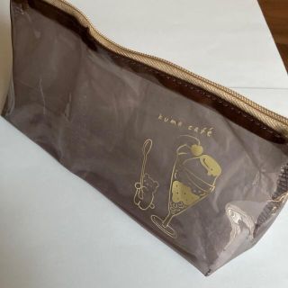 クマカフェ　クリアメッシュペンポーチ　　リボン付録(その他)