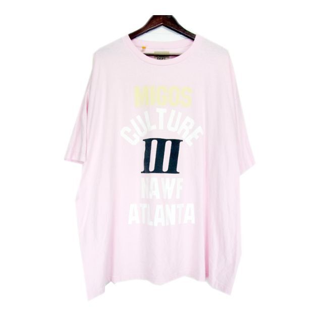 ピンクサイズ表記ギャラリーデプトGALLERY DEPT×ミーゴスMigos■ロゴTシャツ