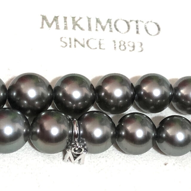 MIKIMOTO - 新品同様美品 ミキモト K18.パールネックレス ピアス 黒蝶 