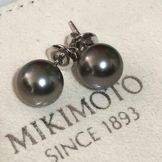 MIKIMOTO - 新品同様美品 ミキモト K18.パールネックレス ピアス 黒 