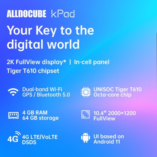ALLDOCUBE kPad タブレット スマホ/家電/カメラのPC/タブレット(タブレット)の商品写真
