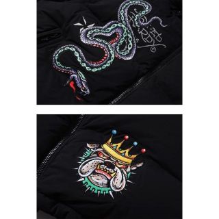 UNKNOWN X ED HARDY PUFFER Lサイズ umwwの通販 by いちご