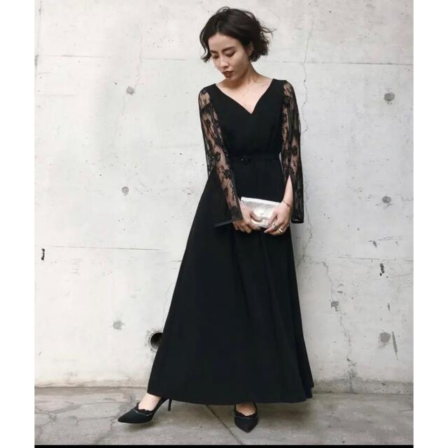 Ameri VINTAGE - Ameri vintage LACE SLEEVE REFINED DRESSの通販 by ...