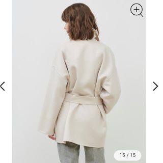 コトニエ ボルドー ジップアップミドルコート