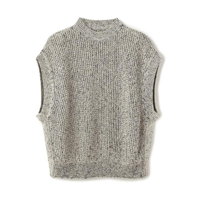 1LDK SELECT(ワンエルディーケーセレクト)の【YOKE】MESHED CREW NECK RIB VEST メンズのトップス(ベスト)の商品写真