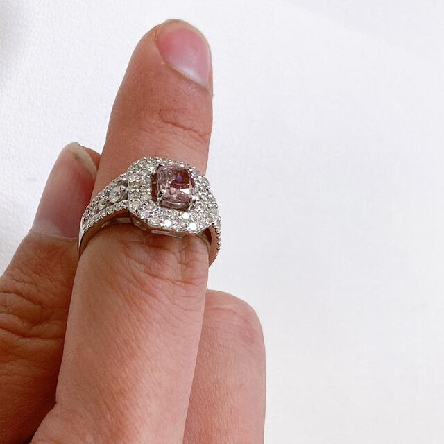 アミット様専用ピンクダイヤ　1.008ct ダイヤモンド　0.82ct リング レディースのアクセサリー(リング(指輪))の商品写真