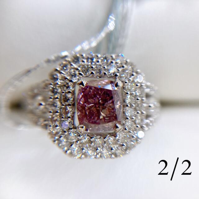 プラチナ950 ピンクダイヤ　1.008ct ダイヤモンド　0.82ct リング レディースのアクセサリー(リング(指輪))の商品写真