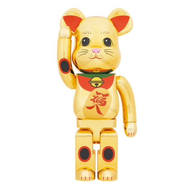 【未開封】BE@RBRICK 招き猫 ペコちゃん 福 金メッキ 1000%