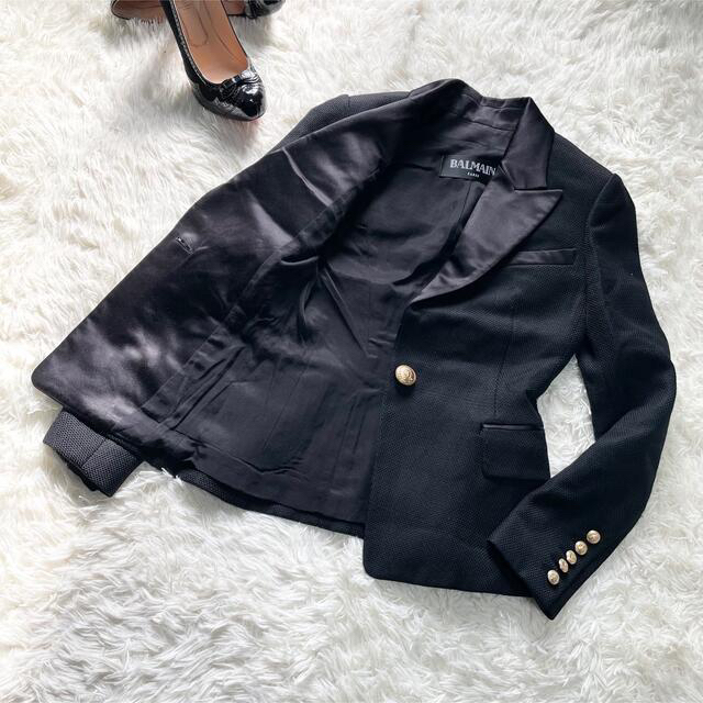 スペシャルオファ 【美品】BALMAIN バルマン 黒 9号 テーラード