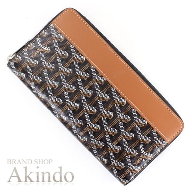 偉大な - GOYARD ゴヤール 茶 黒 ヘリボーン ジップGM マティニョン