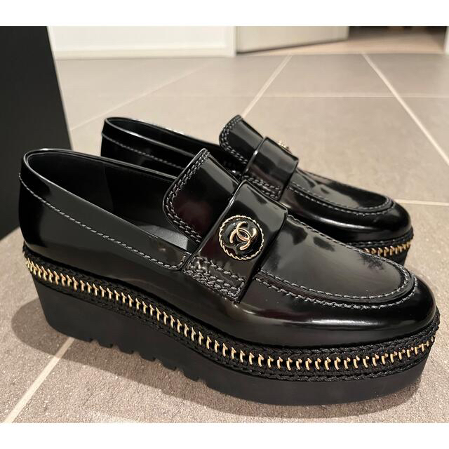 CHANEL シャネル ローファー  黒 37.5