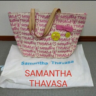 サマンサタバサ(Samantha Thavasa)のサマンサタバサ　トートバッグ　白×ぴんく(トートバッグ)