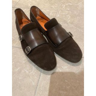 サントーニ(Santoni)のサントーニ　スウェードダブルバックル　santoni (スリッポン/モカシン)