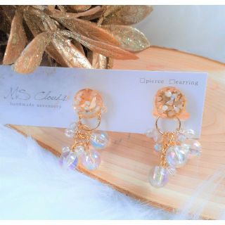 Brown Shell Clear Beads Earring(イヤリング)