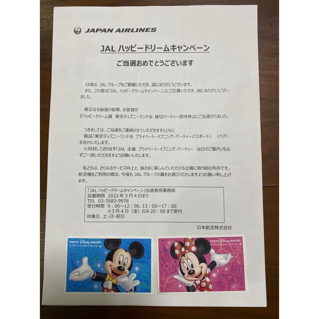 東京ディズニーランドペアチケットjal貸切イブニングパーティー3月4日 金 限定 Teikahanbai 遊園地 テーマパーク Ismarts In