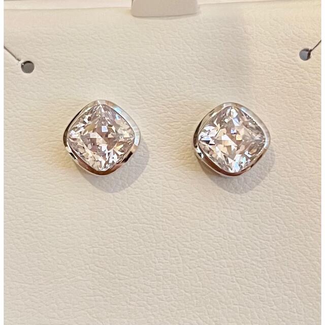 タサキ SWAROVSKI - ハートカット ソリテール ピアス スワロフスキーCZ