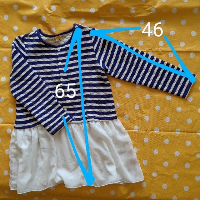 mou jon jon(ムージョンジョン)のムージョンジョン　ワンピース　女の子　140 キッズ/ベビー/マタニティのキッズ服女の子用(90cm~)(ワンピース)の商品写真