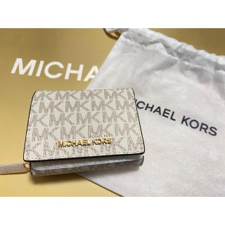 マイケルコース(Michael Kors)の【未使用】MICHAEL KORS シグネチャー　三つ折り財布(財布)